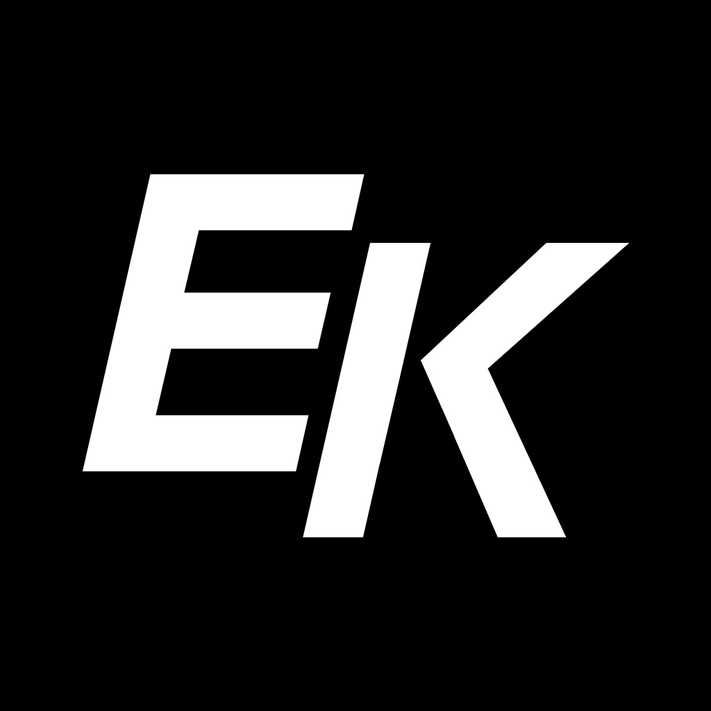 EK kvadratinis logotipo variantas